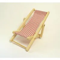 Red Deckchair for 12th Scale Dolls House