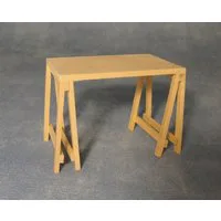 Bare Wood Trestle Table for 12th Scale Dolls House