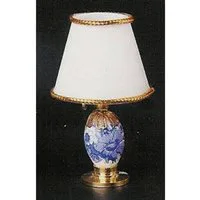 12V Blue and White Bedroom Table Lamp for 12th Scale Dolls House