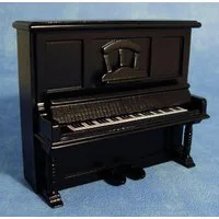 Black Upright Piano for 12th Scale Dolls House