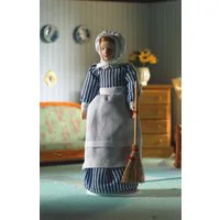 Rennie The Kitchen Maid Poseable Porcelain Doll for 12th Scale Dolls House