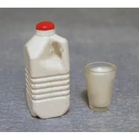 Milk Carton and Glass for 12th Scale Dolls House