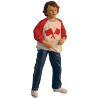 Modern Boy with Red and White Jumper for 12th Scale Dolls House