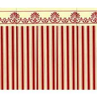 Majestic Red and Cream Wallpaper for 12th Scale Dolls House