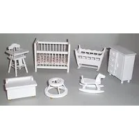 White Nursery Set for 12th Scale Dolls House