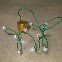 Battery Powered White String Lights for 12th Scale Dolls House