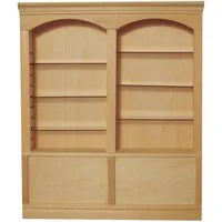 Bare Wood Deluxe Double Shelves for 12th Scale Dolls House