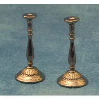 Silver Candlesticks x 2 for 12th Scale Dolls House