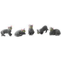 Black Cats Pack of 5 Assorted for 12th Scale Dolls House