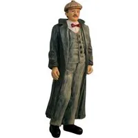 Gent in Long Coat with Red for 12th Scale Dolls House