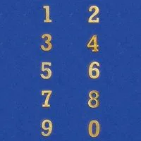 Brass 0 - 9 Number Set for 12th Scale Dolls House