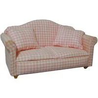 Pink Pattern Sofa for 12th Scale Dolls House