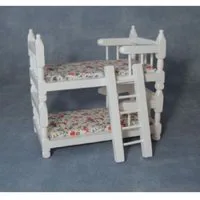 White Bunk Beds for 12th Scale Dolls House