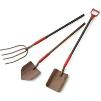 Traditional Garden Tools x 3 for 12th Scale Dolls House