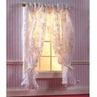 Off White Lace Curtains On Rail for 12th Scale Dolls House