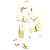 4 Brass Hinges With Pins for 12th Scale Dolls House