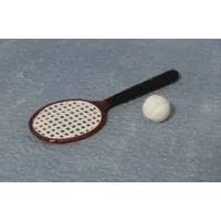 Tennis Racket And Ball for 12th Scale Dolls House