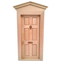 Wooden Front Door for 12th Scale Dolls House