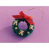 Christmas Teddy Wreath for 12th Scale Dolls House