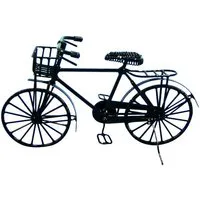 Black Bicycle with Shopping Basket for 12th Scale Dolls House