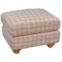 Pink Pattern Footstool for 12th Scale Dolls House