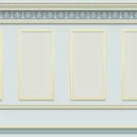 Blue Grey Panelling Wallpaper for 1/12 Scale Dolls House