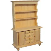 Bare Wood Welsh Dresser for 12th Scale Dolls House