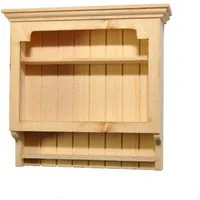 Bare Wood Shaker Style Wall Cabinet for 12th Scale Dolls House