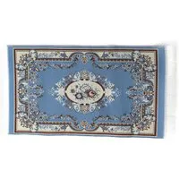 Blue Victoria Rug 17 x 10cm for 12th Scale Dolls House