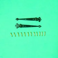 Black Hinges x 2 for 12th Scale Dolls House