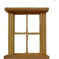 Unpainted 4 Pane Window for 12th Scale Dolls House