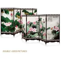 Lotus Pond Double Sided Jigsaw Screen