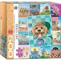 Eurographics Dogs Life Collage 500 Piece Jigsaw