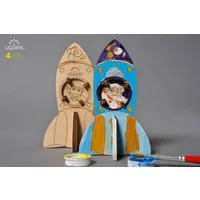 UGears 3D Colouring Rocket Wooden Model Kit