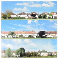 Gaugemaster Housebacks Large Photo Backscene (2744x304mm) OO Gauge