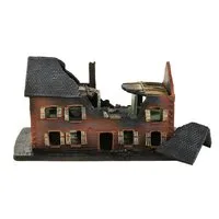 Conflix 1/100-1/72 Scale Ruined House Die Cast Model