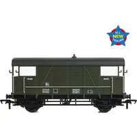 Branchline SE&CR 25T 'Dance Hall' Brake Van BR Departmental Olive Green OO Gauge