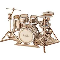 Rolife Drum Kit Wooden Model Kit