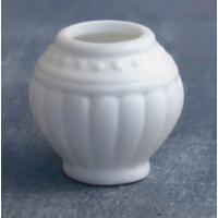 White Plant Pot for 12th Scale Dolls House