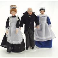 Porcelain Poseable Servants for 12th Scale Dolls House