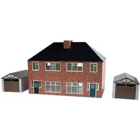 ATD Models 1930s Semi Detached House Card Kit OO Gauge