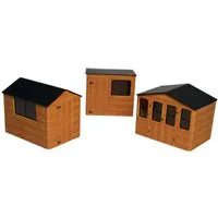 ATD Models Brown Sheds (3) Card Kit OO Gauge