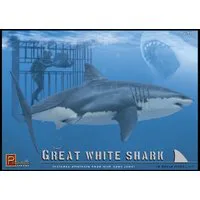 Pegasus 1/18 Scale Great White Shark and Diver in Cage Model Kit