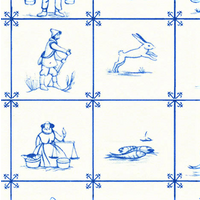 Delft Tile Wallpaper for 12th Scale Dolls House