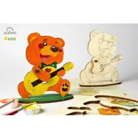 UGears 3D Colouring Bear-Cub Wooden Model Kit