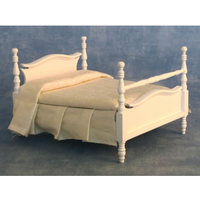 White French Style Double Bed for 12th Scale Dolls House