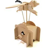 Pathfinders Build Your Own Flying Pig Automata Wooden Kit