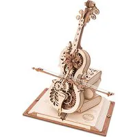 ROKR Magic Cello Music Box Wooden Model Kit