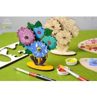 UGears 3D Colouring Bouquet Wooden Model Kit