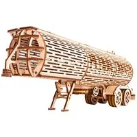 Wood Trick Tank Trailer for Big Rig Wooden Model Kit